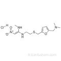 1,1-éthènediamine, N &#39;- [2 - [[5 - [(diméthylamino) méthyl] -2-furanyl] méthyl] thio] éthyl] -N-méthyl-2-nitro-, chlorhydrate CAS 66357-59- 3